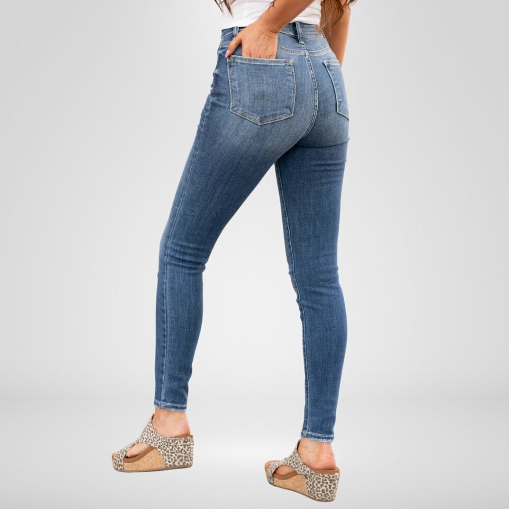 Judy Blue Button Fly High Rise Skinny Jeans - Picture 5 of 5